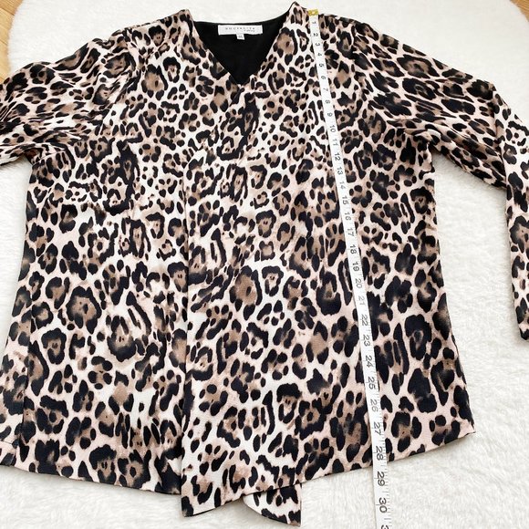 Socialite Curve NWOT Women's Casual Blazer, Open Front, Leopard Print, Size 2X - Picture 5 of 8